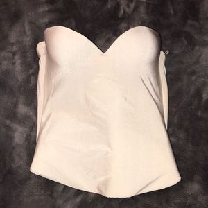 David’s Bridal Long line White Bra Bustier 36B